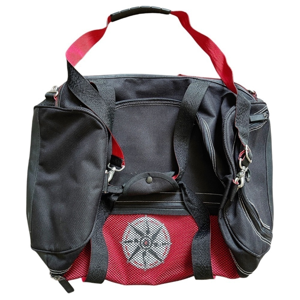 Marlboro 90s Vintage Compass Logo Black Red Promo Duffel Bag  OS